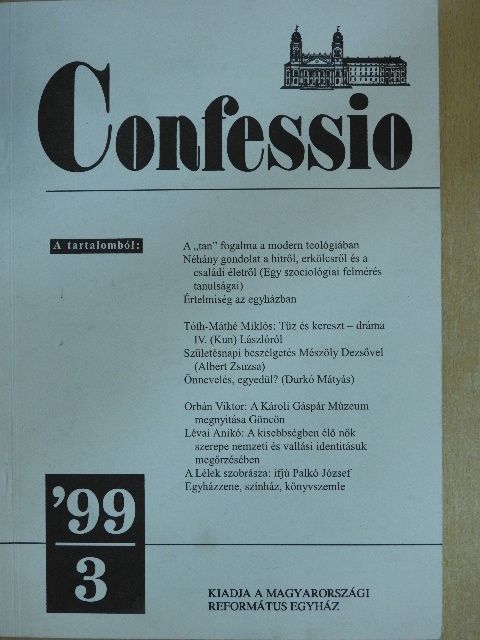 Albert Zsuzsa - Confessio 1999/3. [antikvár]