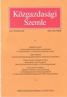 Halm Tamás - Közgazdasági Szemle LXV. évfolyam 2018. október [antikvár]