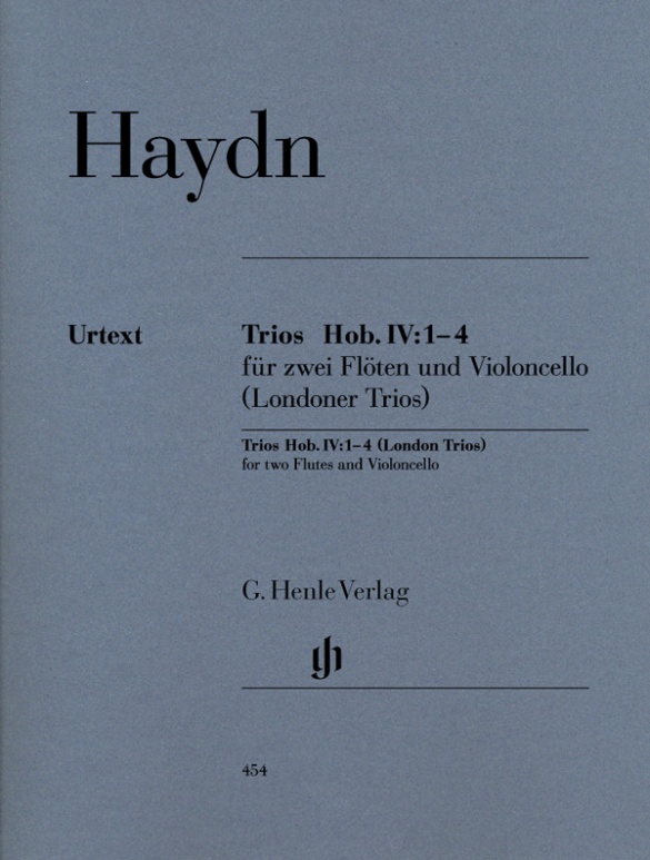 HAYDN J. - TRIOS HOB.IV:1-4 FÜR ZWEI FLÖTEN UND VIOLONCELLO URTEXT, STIMMEN