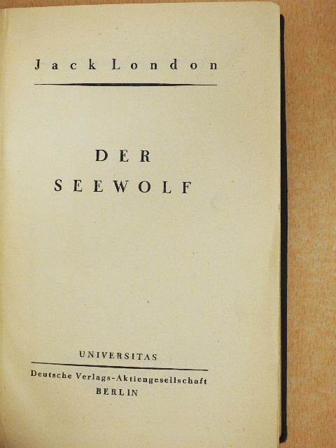 Jack London - Der Seewolf [antikvár]