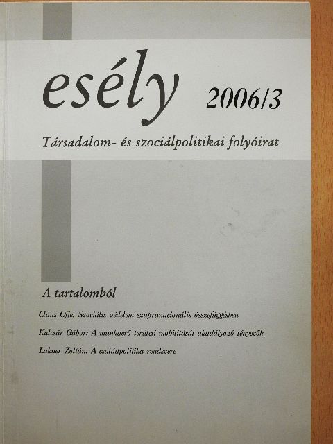 Eszik Zoltán - Esély 2006/3. [antikvár]