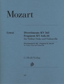 MOZART, W,A, - DIVERTIMENTO KV 563, FRAGMENT KV ANH.66 FÜR STREICHTRIO URTEXT STIMMEN