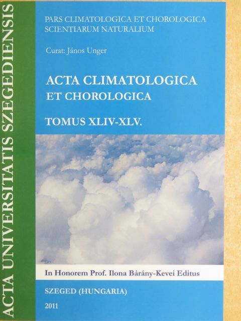 Dóka R. - Acta Climatologica et Chorologica XLIV-XLV. [antikvár]