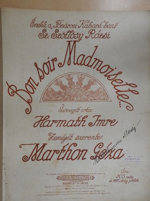 Harmath Imre - Bon soir Madmoiselle... [antikvár]