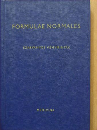 Dr. Szilágyi Géza - Formulae Normales V. [antikvár]
