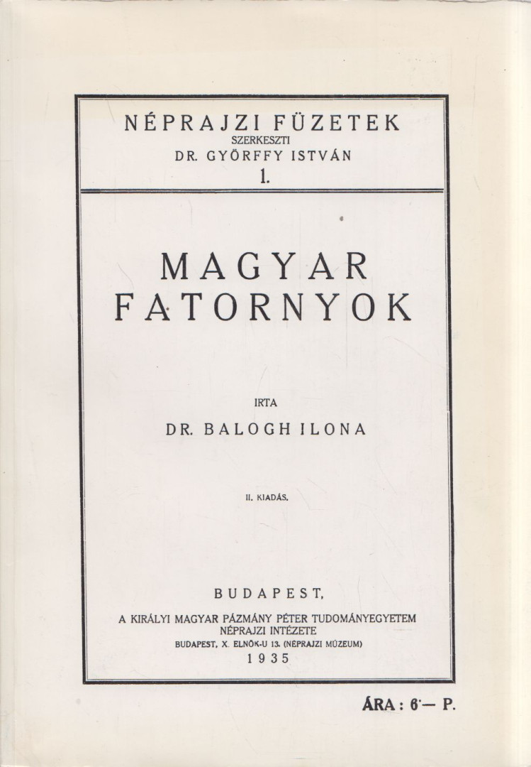 Balogh Ilona - Magyar fatornyok (reprint) [antikvár]