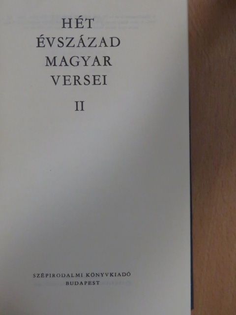 Ábrányi Emil - Hét évszázad magyar versei II. (töredék) [antikvár]