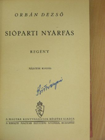 Orbán Dezső - Sióparti nyárfás [antikvár]
