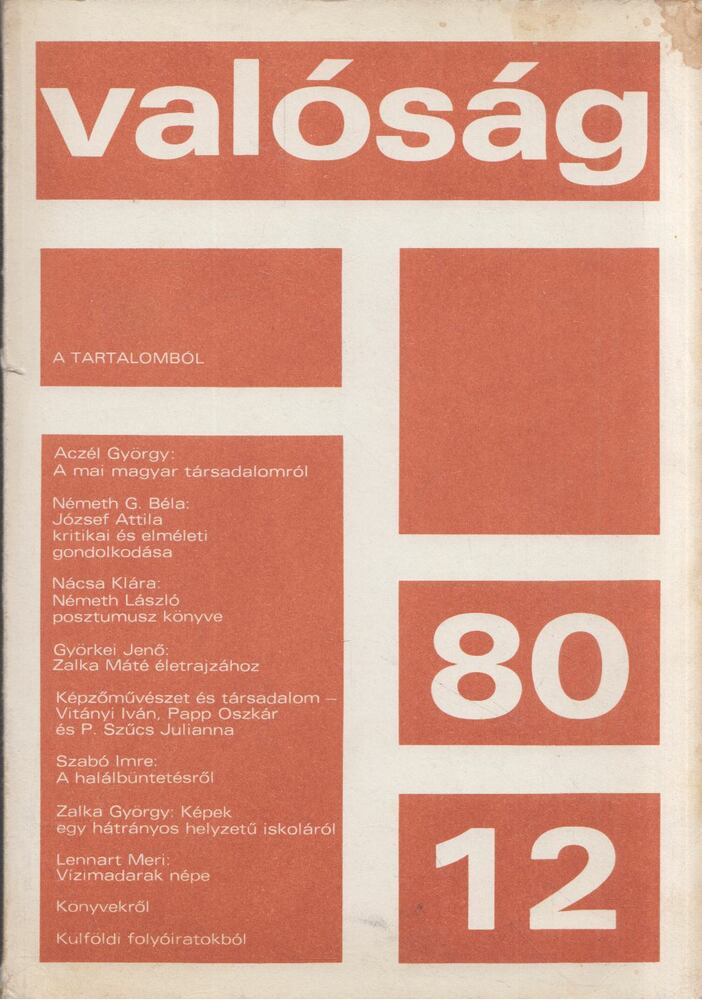 Kőrösi József - Valóság 1980/12 [antikvár]