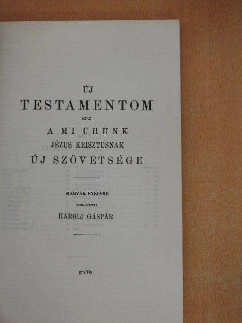 Új testamentom [antikvár]