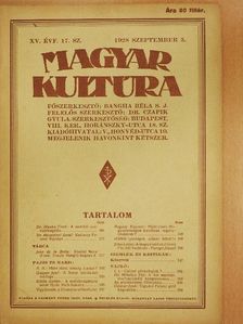 B. B. - Magyar Kultúra 1928. szeptember 5. [antikvár]