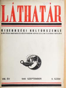 Flórián Tibor - Láthatár 1940. szeptember [antikvár]