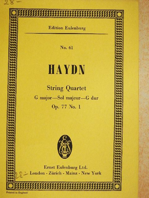 Joseph Haydn - String Quartet No. 81 [antikvár]
