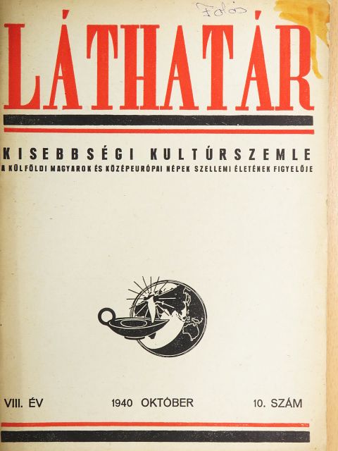 Jancsó Elemér - Láthatár 1940. október [antikvár]