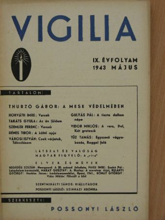 Bulányi György - Vigilia 1943. május [antikvár]