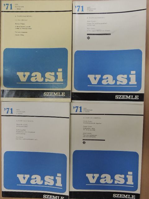 Ádám László - Vasi Szemle 1971/1-4. [antikvár]