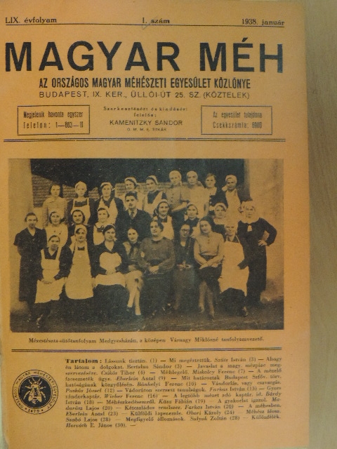 Bauer Árpád - Magyar Méh 1938-1939. január-december [antikvár]