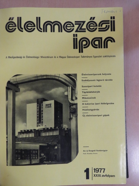 Boór Károly - Élelmezési ipar 1977. január-december [antikvár]