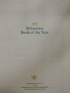 Britannica Book of the Year 1992 [antikvár]