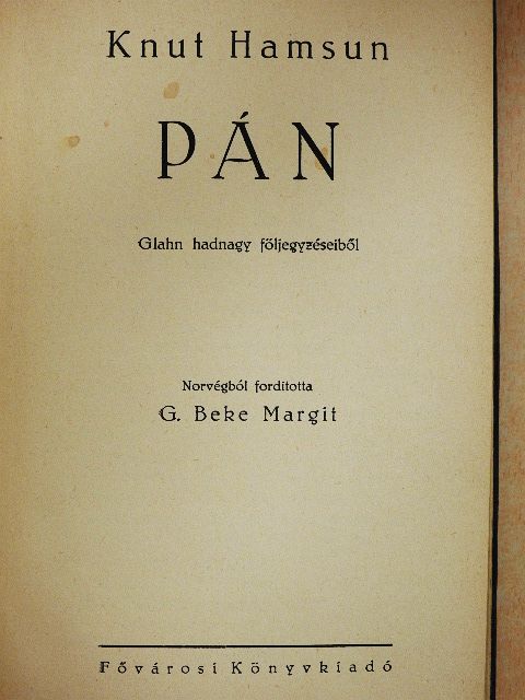 Knut Hamsun - Pán [antikvár]