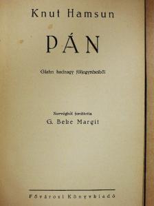 Knut Hamsun - Pán [antikvár]