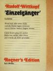 Rudolf Wittkopf - 'Einzelgänger' [antikvár]