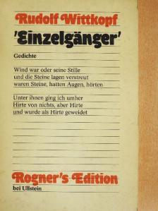 Rudolf Wittkopf - 'Einzelgänger' [antikvár]