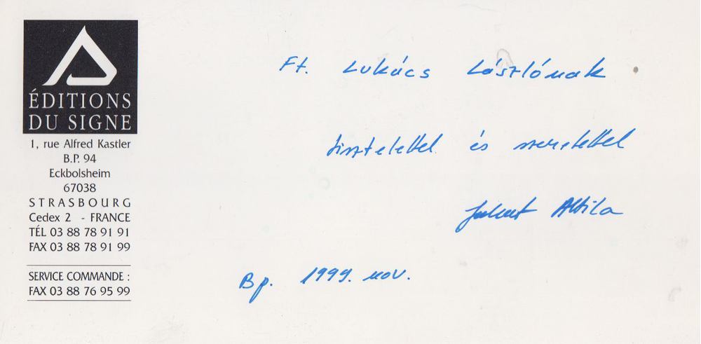 Jakab Attila - 20 siecles de Prieres Chrétiennes (dedikált) [antikvár]
