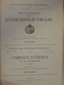 Magyarország 1930. évi külkereskedelmi forgalma [antikvár]