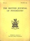 G. W. Ashcroft - The British Journal of Psychiatry November 1975 [antikvár]