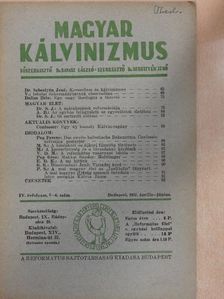 A. B. - Magyar Kálvinizmus 1937. április-június [antikvár]