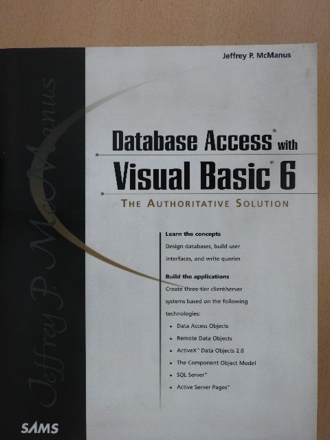 Jeffrey P. McManus - Database Access with Visual Basic 6 [antikvár]