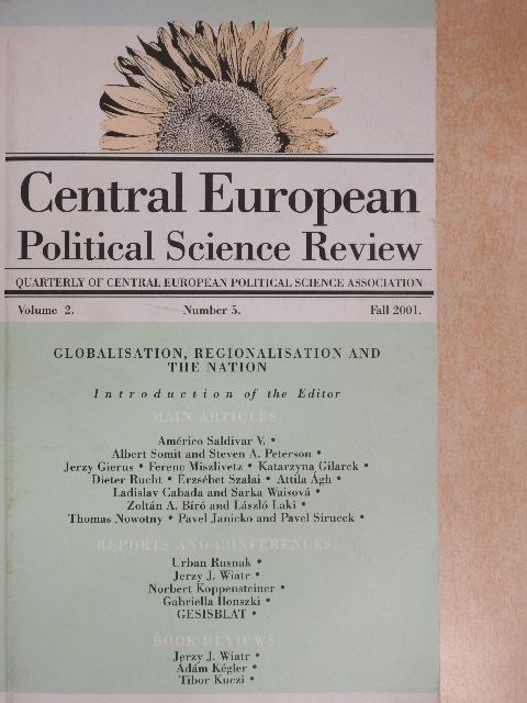 Albert Somit - Central European Political Science Review Fall 2001. [antikvár]