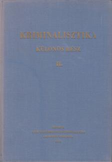 Rudas György, Hoffmann Lajos - Kriminalisztika különös rész II. [antikvár]