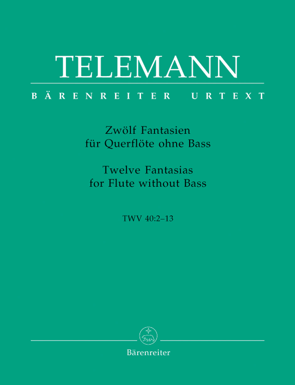 TELEMANN - ZWÖLF FANTASIEN FÜR QUERFLÖTE OHNE BASS TWV 40:2-13 URTEXT, HERAUSGEGEBEN VON GÜNTER HAUSSWALD