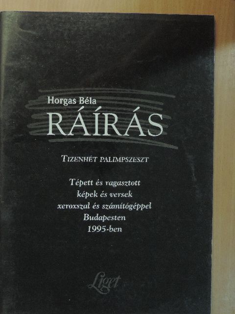 Horgas Béla - Ráírás [antikvár]