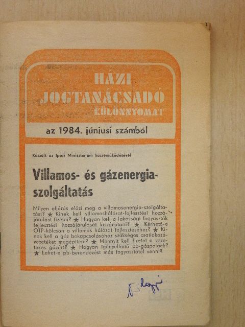 Dr. Dankó János - Villamos- és gázenergia-szolgáltatás [antikvár]