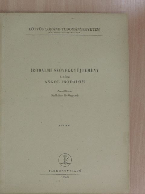 Székács Györgyné - Irodalmi szöveggyűjtemény I. [antikvár]