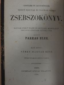 Legujabb és legtömöttebb német-magyar és magyar-német zsebszókönyv I-II. [antikvár]