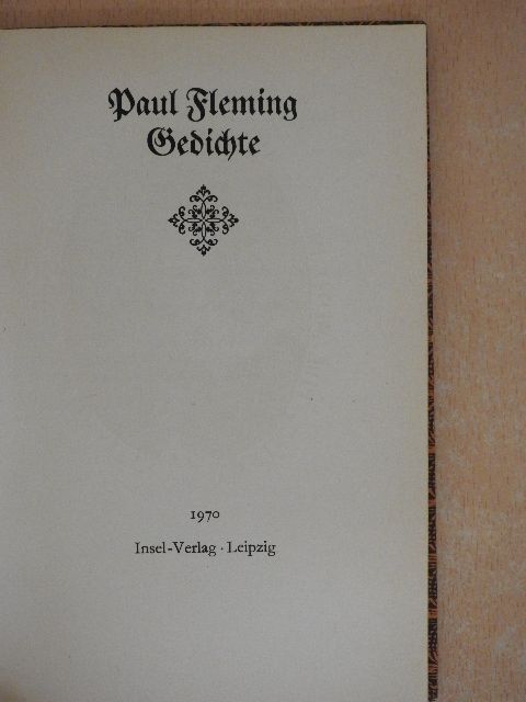 Paul Fleming - Gedichte [antikvár]