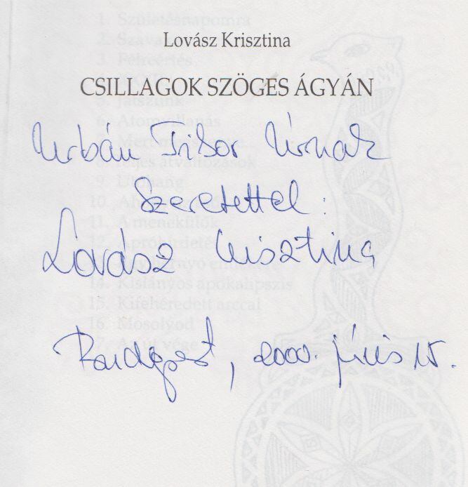 Lovász Krisztina - Csillagok szöges ágyán (dedikált) [antikvár]