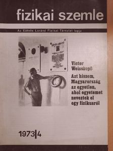 Szombathy Miklós - Fizikai Szemle 1973. április [antikvár]