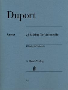 DUPORT - 21 ETÜDEN FÜR VIOLONCELLO (N.GERTSCH / W.E.SCHMIDT) FINGERSATZ UND STREICHBEZEICHN. VOM KOMPONISTEN