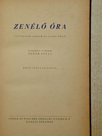 Zenélő óra [antikvár]