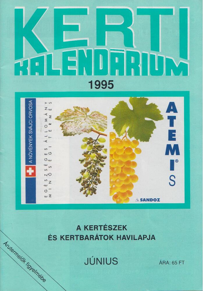Szent-Miklóssy Ferenc - Kerti Kalendárium 1995. június [antikvár]