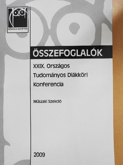XXIX. Országos Tudományos Diákköri Konferencia-Műszaki Szekció [antikvár]