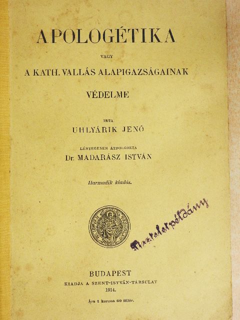 Dr. Madarász István - Apologétika [antikvár]