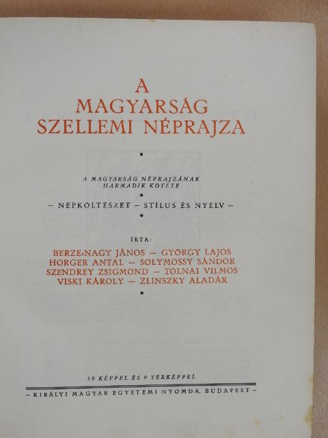 Berze Nagy János - A magyarság néprajza III. [antikvár]