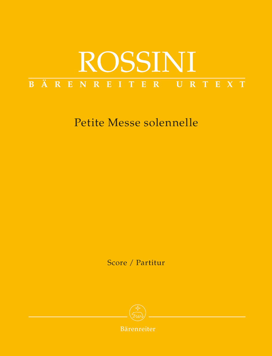 ROSSINI - PETITE MESSE SOLENNELLE SCORE URTEXT  (2 ZG + HÁRFA!) HERAUSG. VON P. B. BRAUNER - PH. GOSSETT