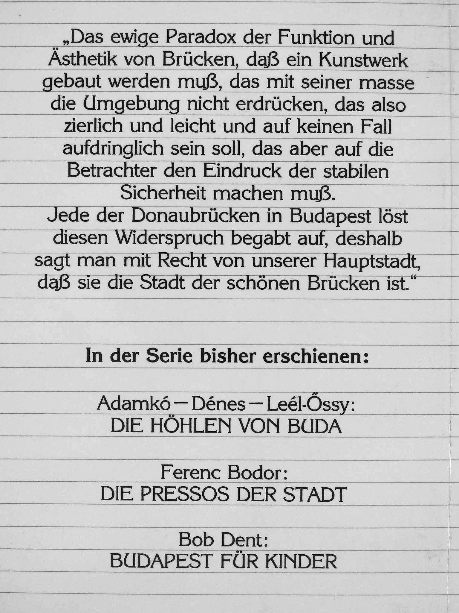 Buza Péter - Die Brücken der Donau [antikvár]